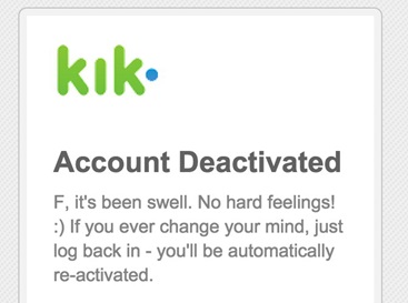 Delete Kik Account - Temporarily or Permanent