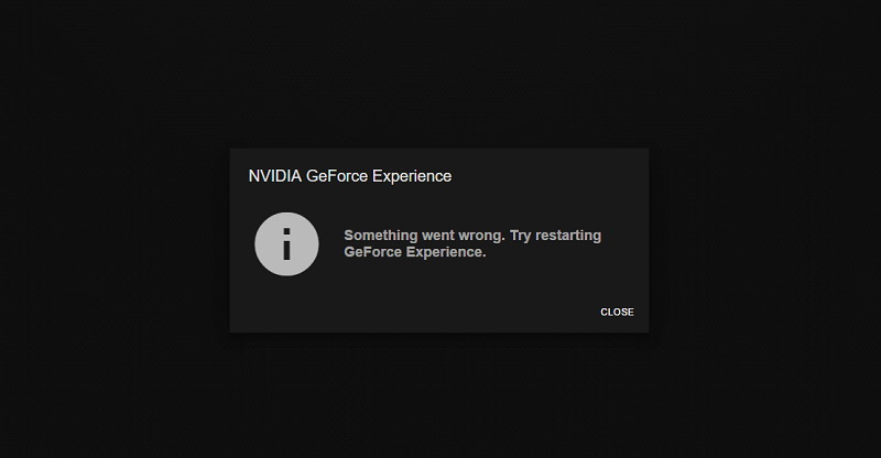 GeForce Experience Won't Open in Windows 10